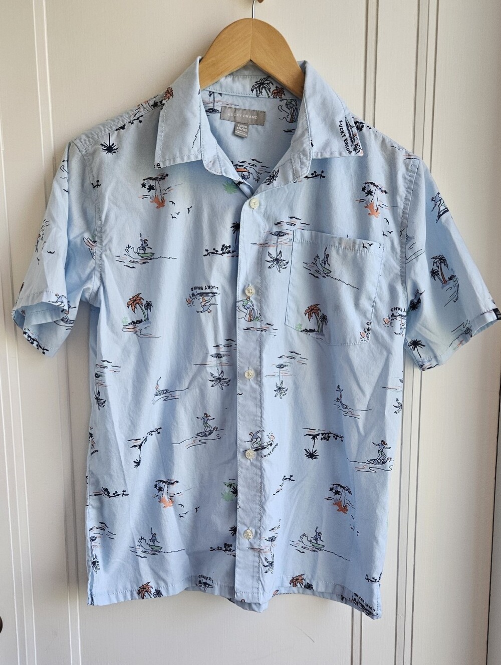 Lucky Brand  Big Boys Light Blue  Button Down Shirt